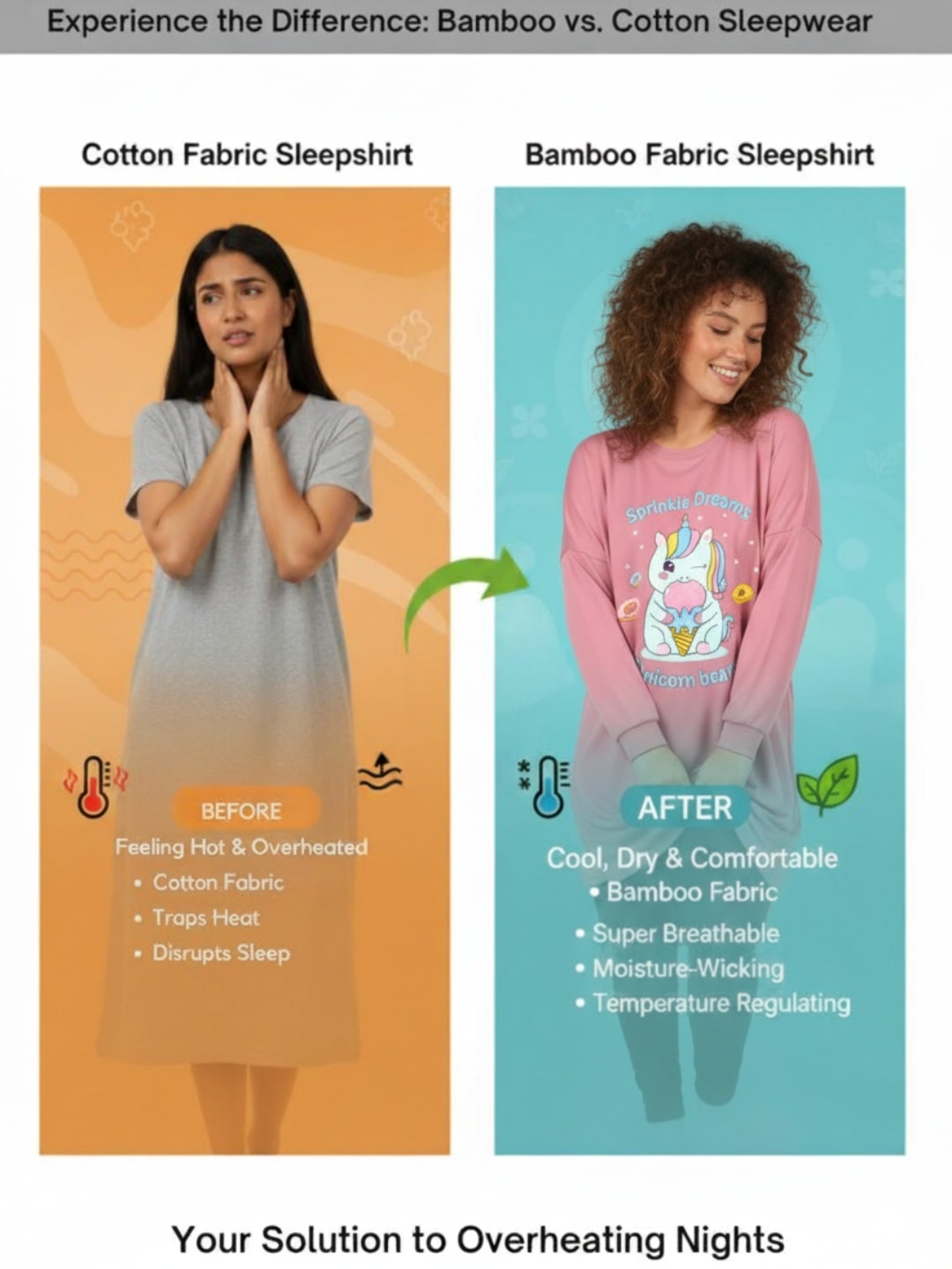 Alternative view of Unicorn Snooby Long Sleeve Sleepshirt