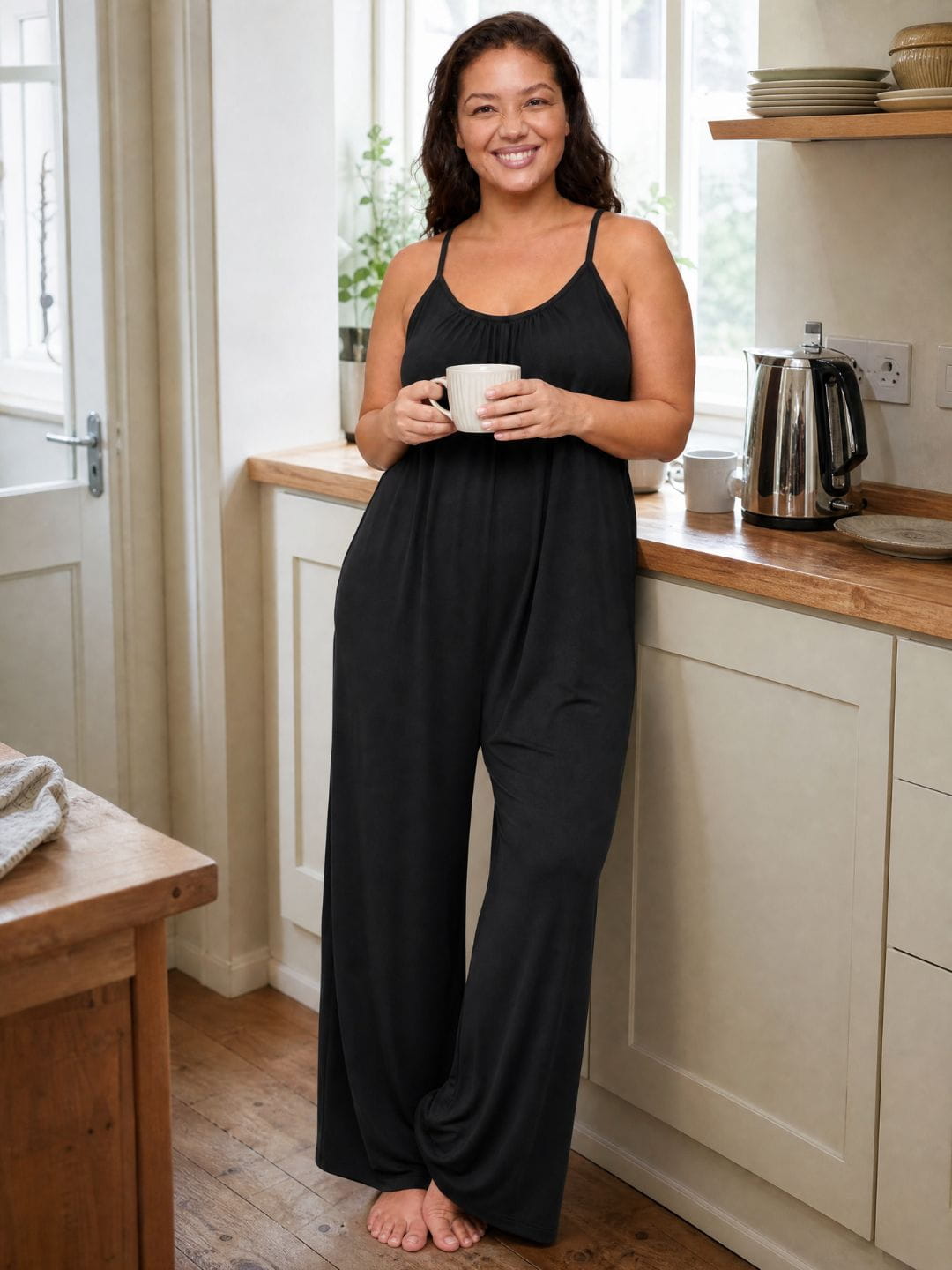 Bamboo Wide Leg Jumpsuit (Ships 16th Nov)